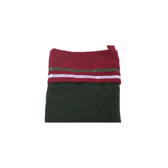 Christmas Stocking Green Red "Dear Sants, I've been very, very, very good - Picture 4 of 4